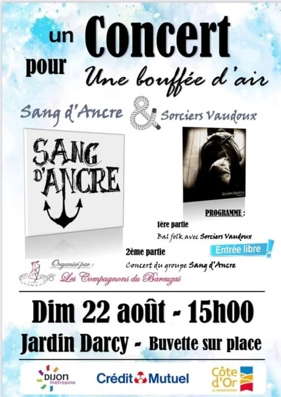 Un concert de rock celtique se tiendra au jardin Darcy